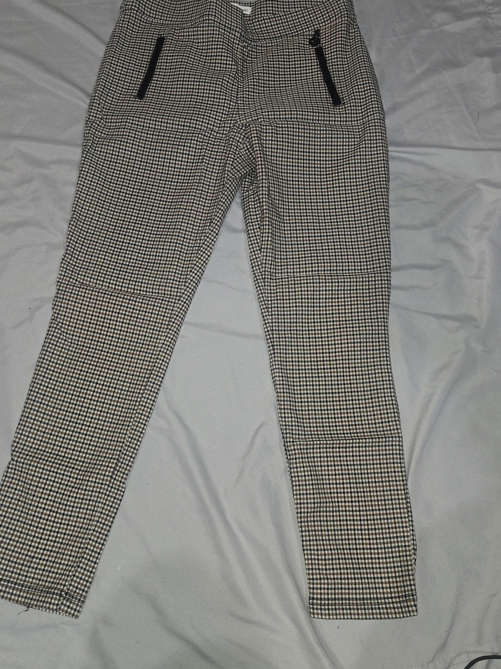 Calvin Klein Black & White Houndstooth Skinny Pants
